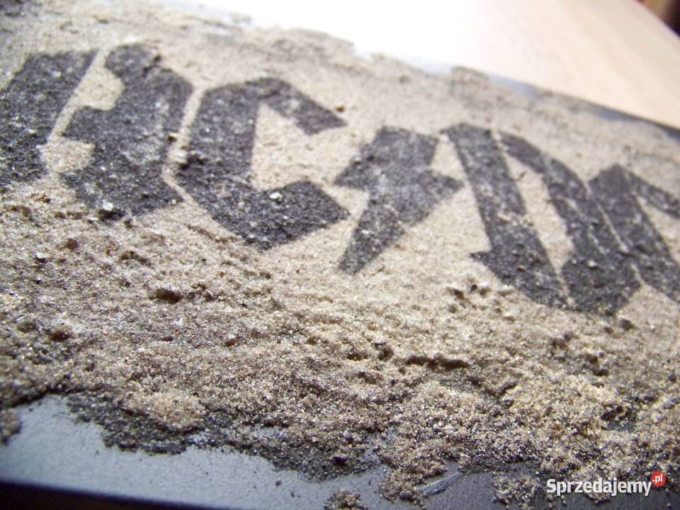 ACDC Malowany ręcznie obraz na piaskowym tle Sandomierz sprzedam