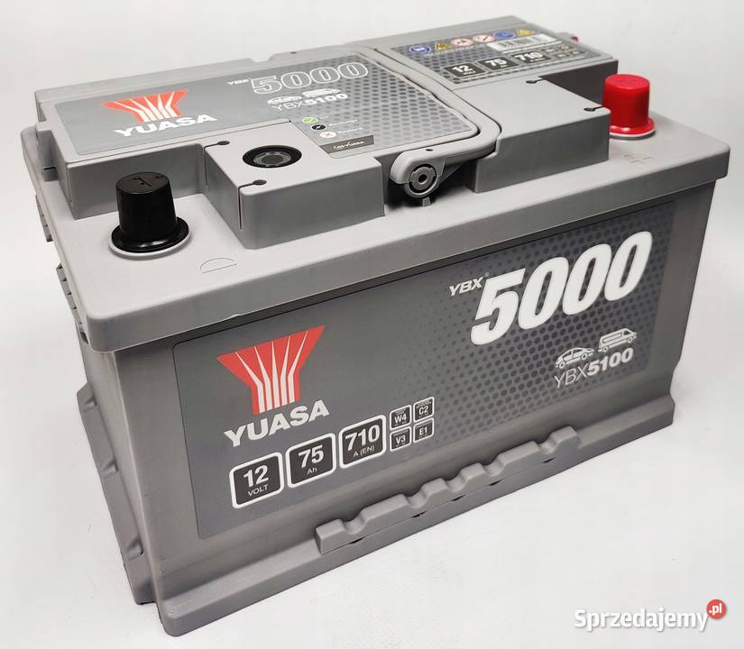 Akumulator Yuasa Silver 12V 75Ah 710A EN Prawy osobowe Lubin