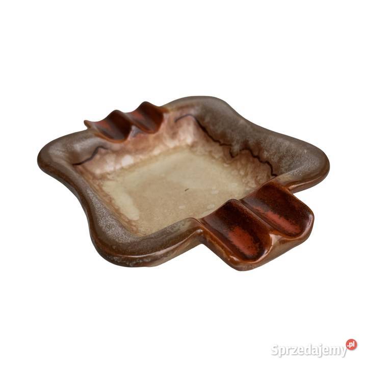 Popielniczka ceramiczna fat lava sygnowana mazowieckie