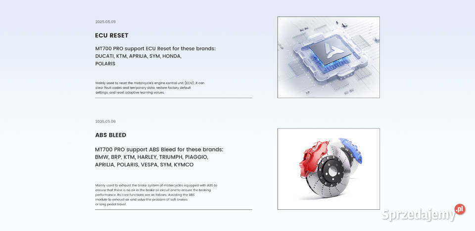 Profesjonalny skaner motocyklowy Ancel MT700 PRO Gdańsk