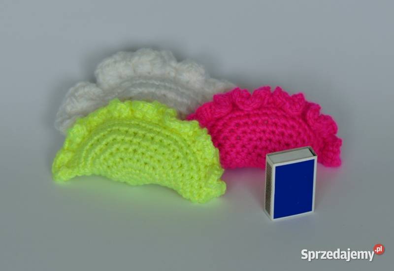 Pierogi szydełkowe polskie rękodzieło bawełna Dekoracje i ozdoby