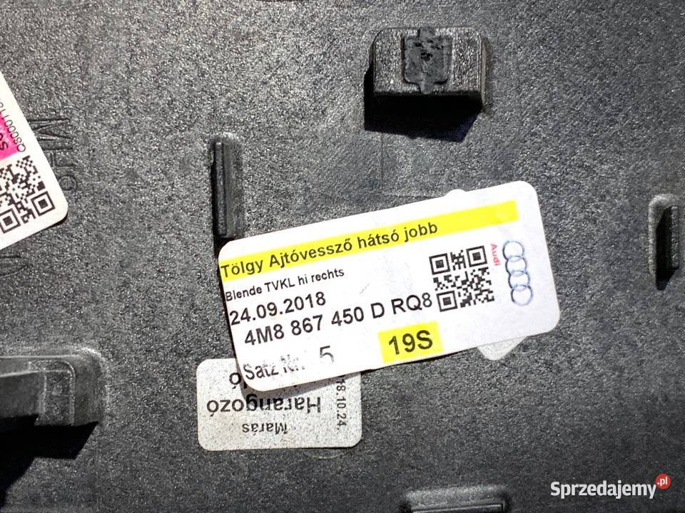 LISTWA OZDOBNA DEKOR DRZWI PRAWY TYŁ AUDI Q8