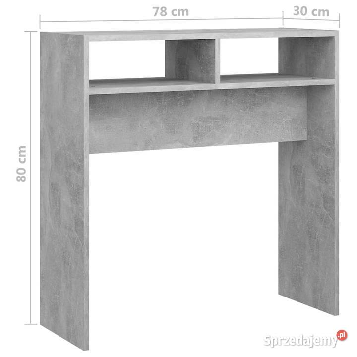 Stolik konsolowy szarość betonu 78x30x80 mazowieckie Warszawa