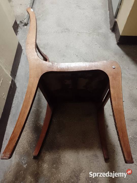 KRZESŁO DREWNIANE PRL Wołomin