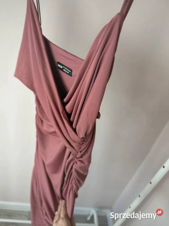 Shein sukienka długa maxi L 40 12 bordowa wesele Tomaszów Lubelski