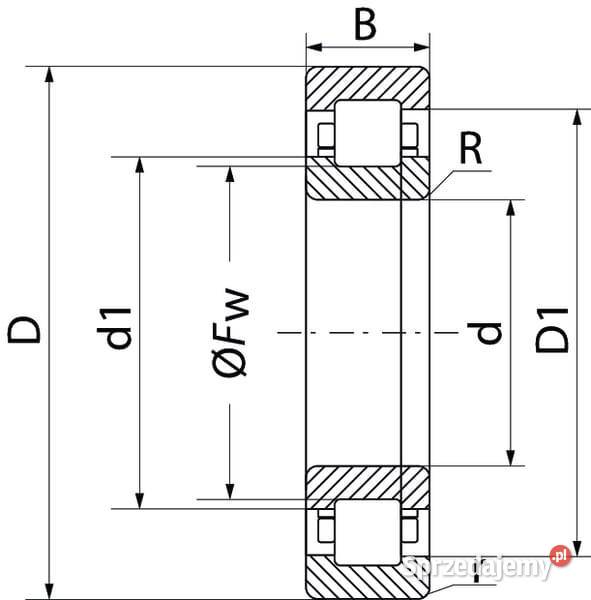 Łożysko walcowe 45x85x19 mm SKF NUP209ECP