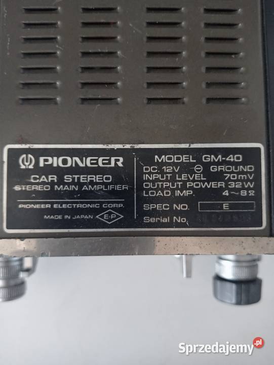 radio vintage pioneer gm40 wzmacniacz pioneer