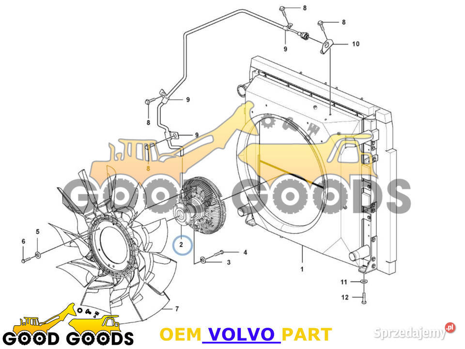 VOLVO SPRZĘGŁO WISKOTYCZNE WENTYLATORA 14606774 Części do maszyn budowlanych mazowieckie Władysławów