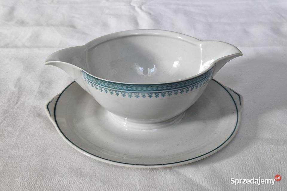Stara dwustronna sosjerka porcelana Ćmielów