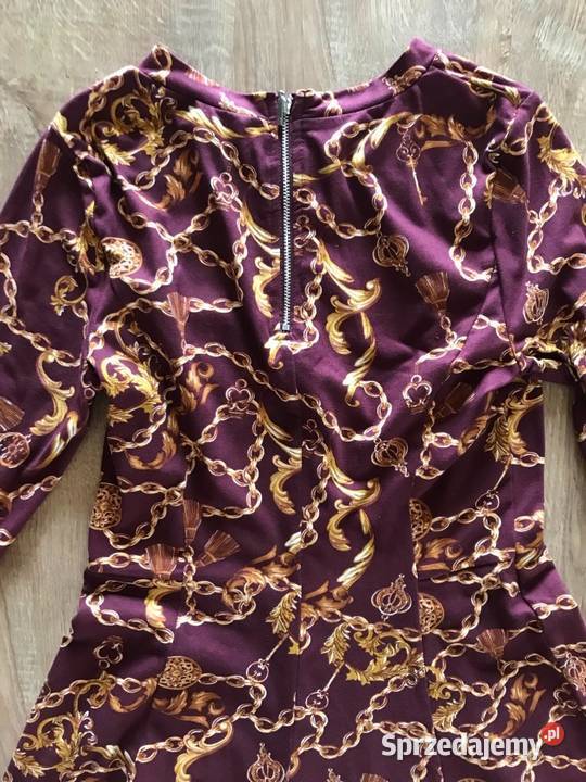 Sukienka z łańcuchowym wzorem 3436 sprzedam