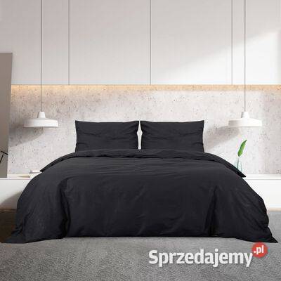 vidaXL Zestaw pościeli czarny 135x200 lekka sprzedam