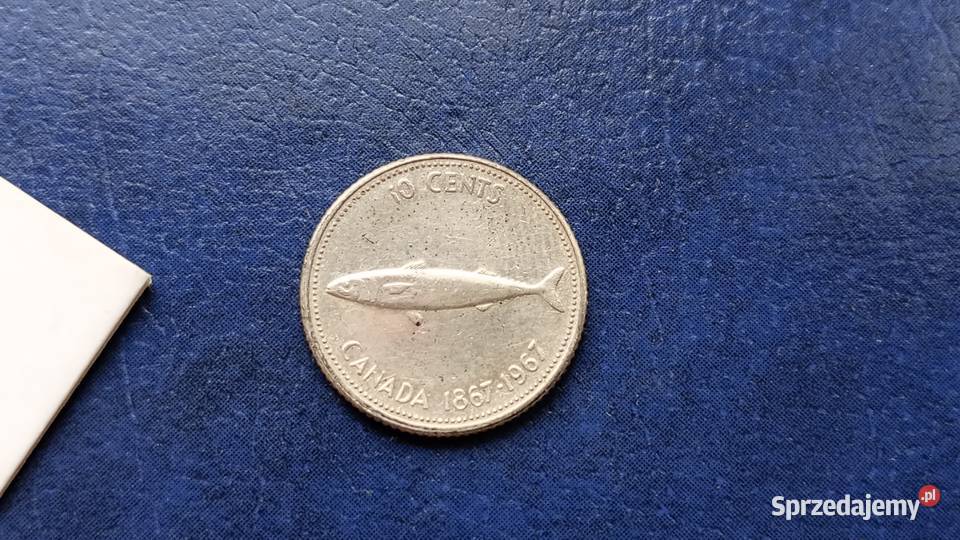Stare monety 10 cent 1967 Kanada srebro Lesko