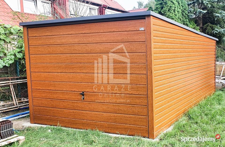 GARAŻ BLASZANY 3m x 5m poziom spad tył Brama blacha Opole