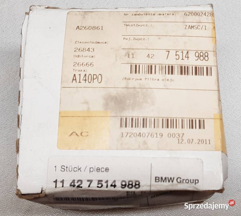 KOREK POKRYWA FILTRA OLEJU MINI R50 R52 osobowe Mielęcin
