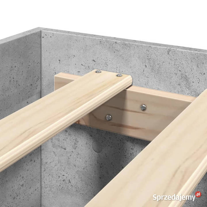 Rama łóżka szarość betonu materiał 93cm Warszawa