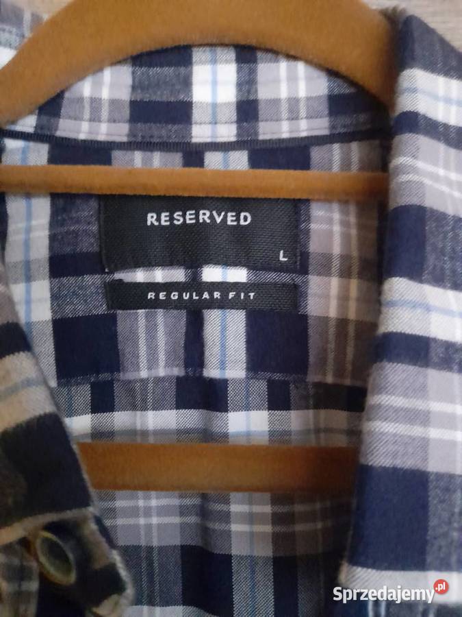 Nowa koszula męska szara krata L