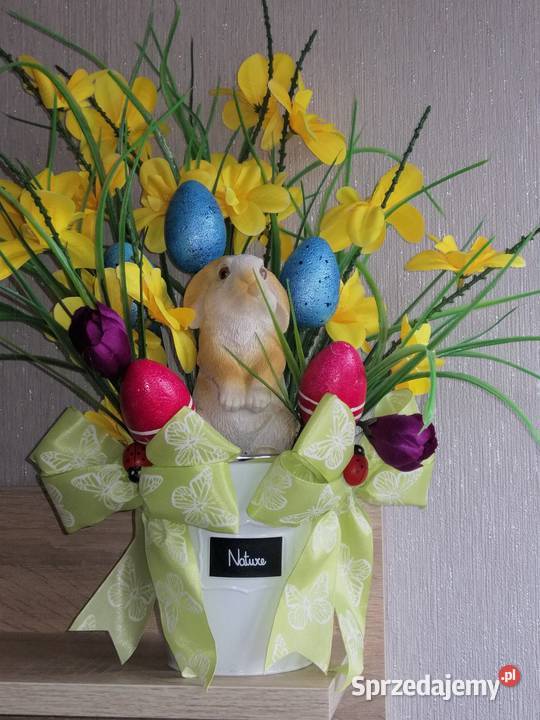 Oryginalna dekoracja świąteczna z zajączkiem w śląskie Katowice