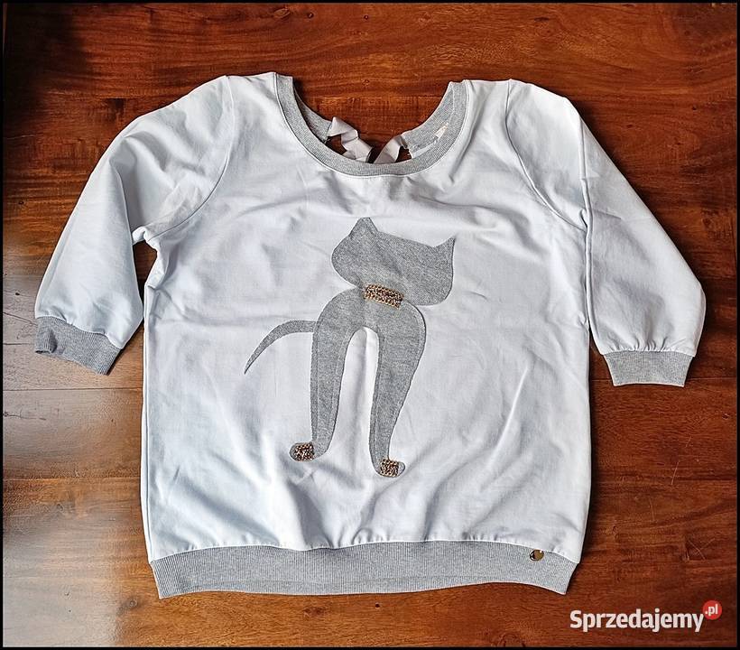 Bluza bluzka damska wzór Kota XL Wzrost 160165 z dekoltem Warszawa
