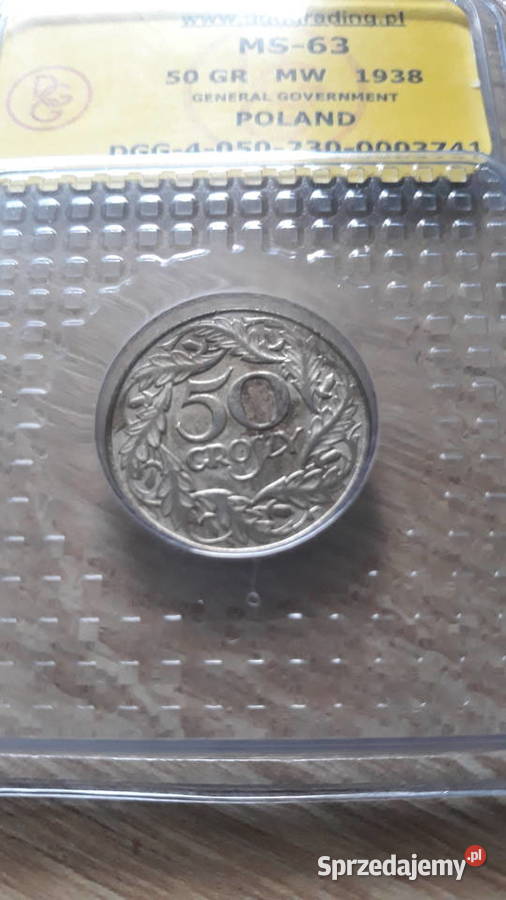 50 groszy 1938 r NiGeneralna Gubernia MS63 Konin