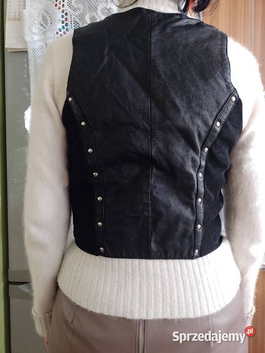 38M Genuine Leather Skórzana bogato zdobiona czarny sprzedam