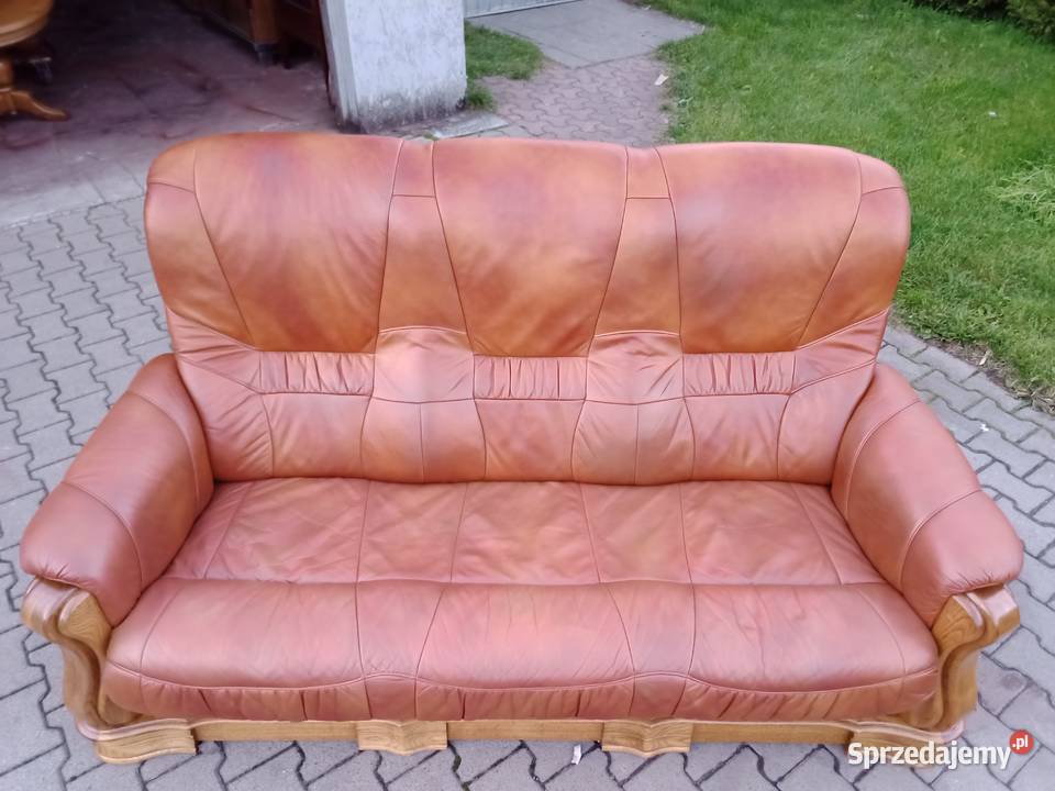Komplet LUXOR 311 i Ława Dąb skóra Brąz Kozy sprzedam