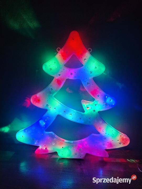 Ozdoba świąteczna LED do okna choinka