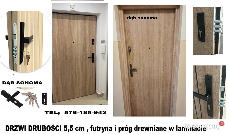 Drzwi z montażem RĘKI zewnętrzne akustyczne Chorzów