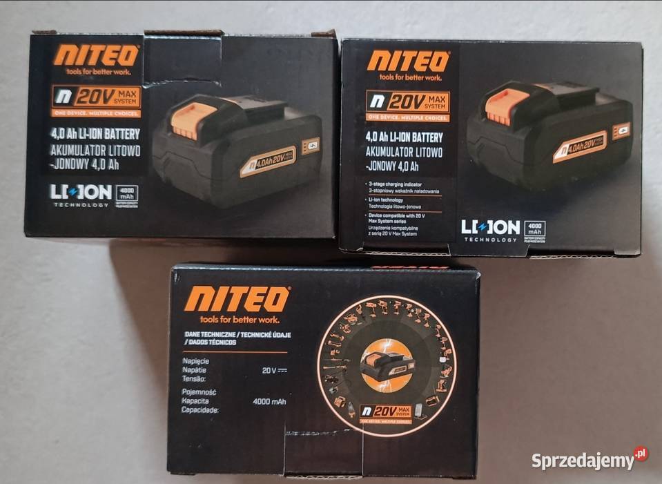 NITEO 20V akumulator litowojonowy 40 Ah NOWY Ełk