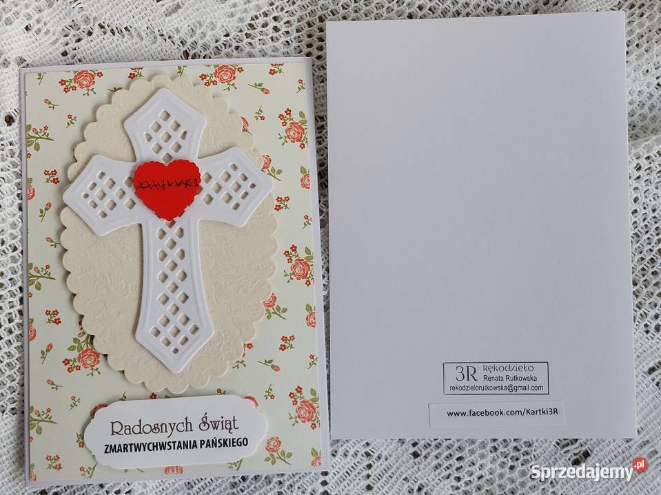 Wielkanoc Kartki ręcznie robione RELIGIJNE A6 Zbójno