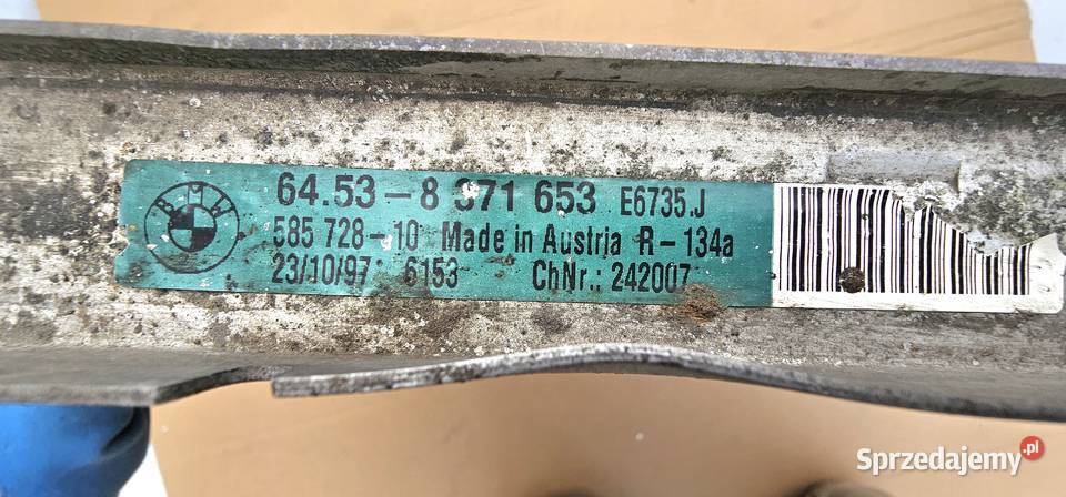 chłodnica skraplacz klimatyzacji Bmw e36 328i 97 Książenice