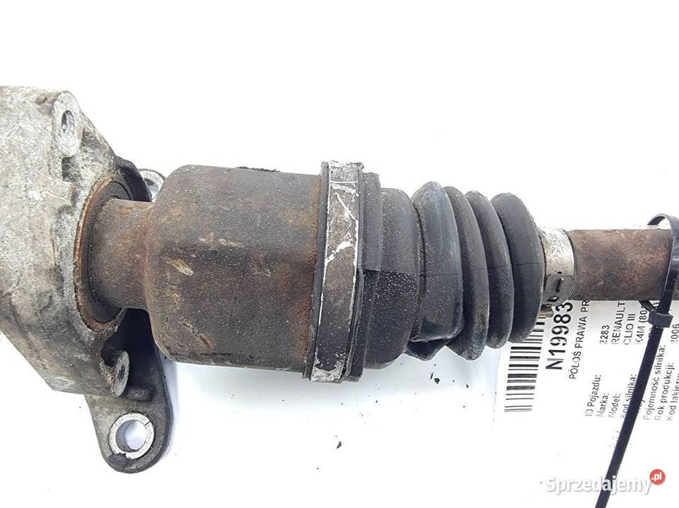 PÓŁOŚ PRAWA PRZÓD RENAULT CLIO III Pozostałe Lipno sprzedam