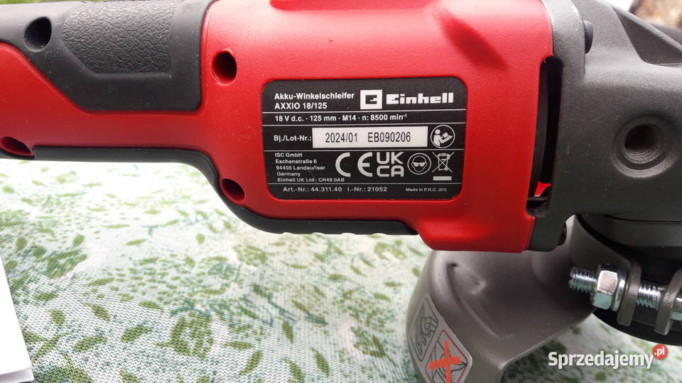 Szlifierka kątowa Einhell AXXIO 18125 sprzedam
