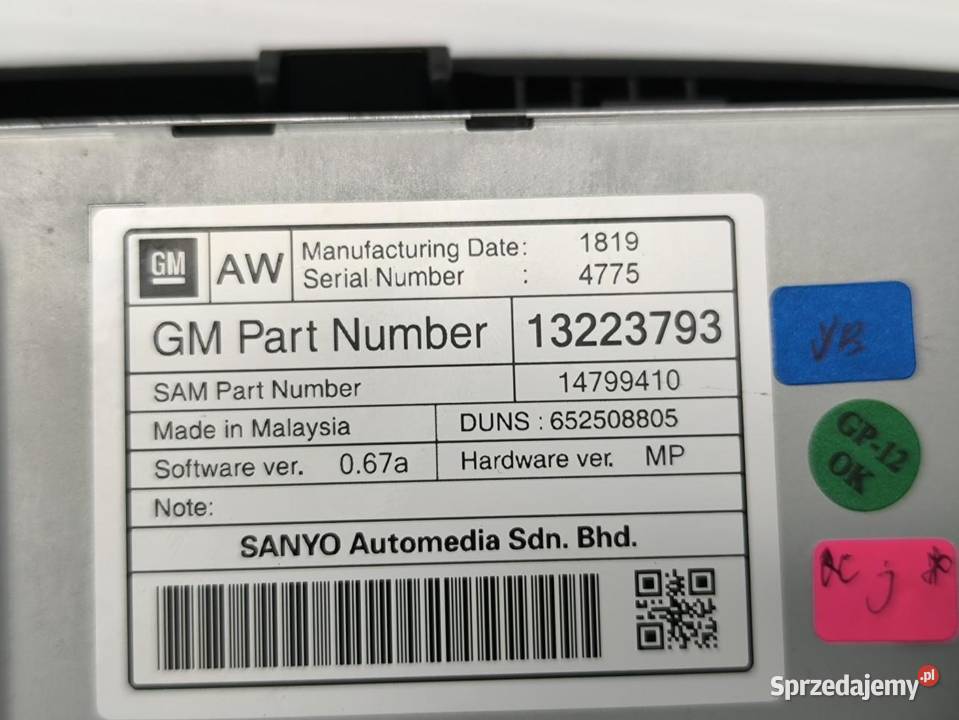 MONITOR WYŚWIETLACZ NAWIGACJI OPEL INSIGNIA A Liczniki i zegary