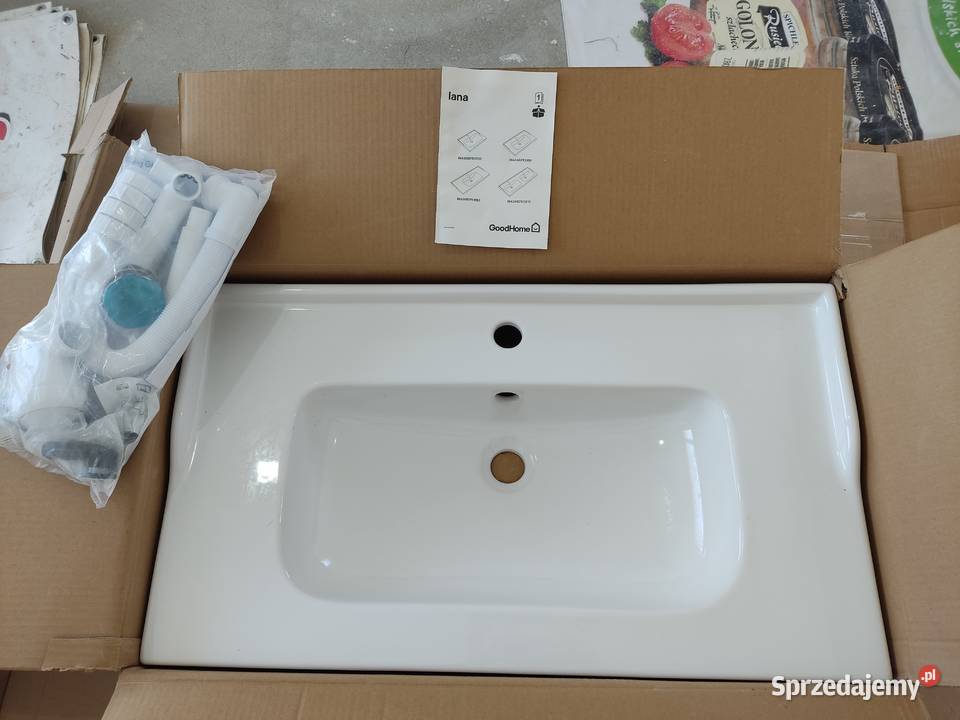 Umywalka ceramiczna GoodHome Lana 814 z syfonem łódzkie Łódź