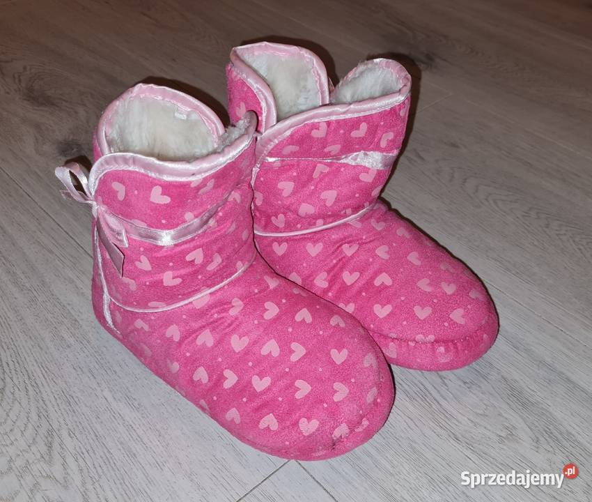 Kapcie papcie futerko cudne serduszka 31 Domowe Łódź