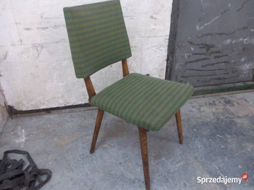 Stare drewniane krzesło PRL vintage