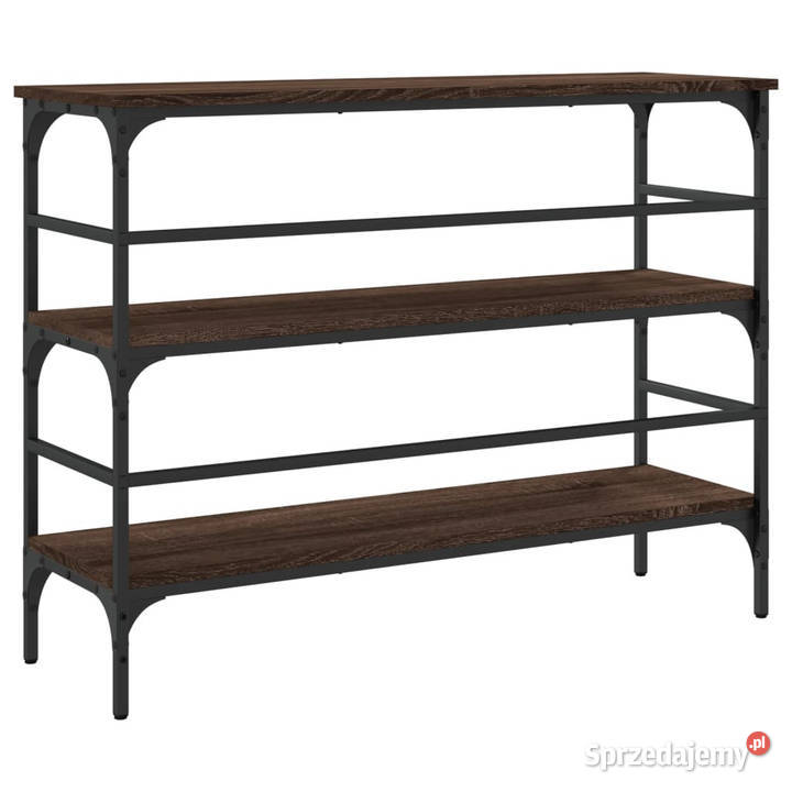 Stolik konsolowy brązowy dąb 100x32x75 WM839052 sprzedam