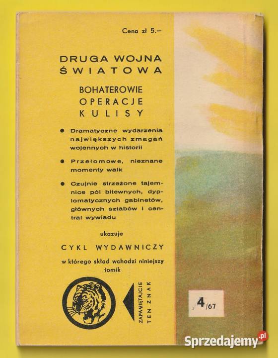 ŻÓŁTY TYGRYS ROZKAZ 0069 1967 Pozostałe Łódź