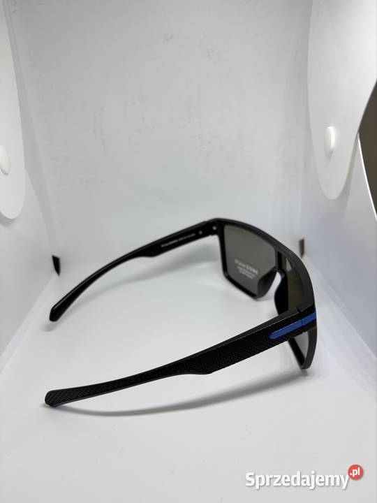 Sportowe lustrzane niebieskie okulary z