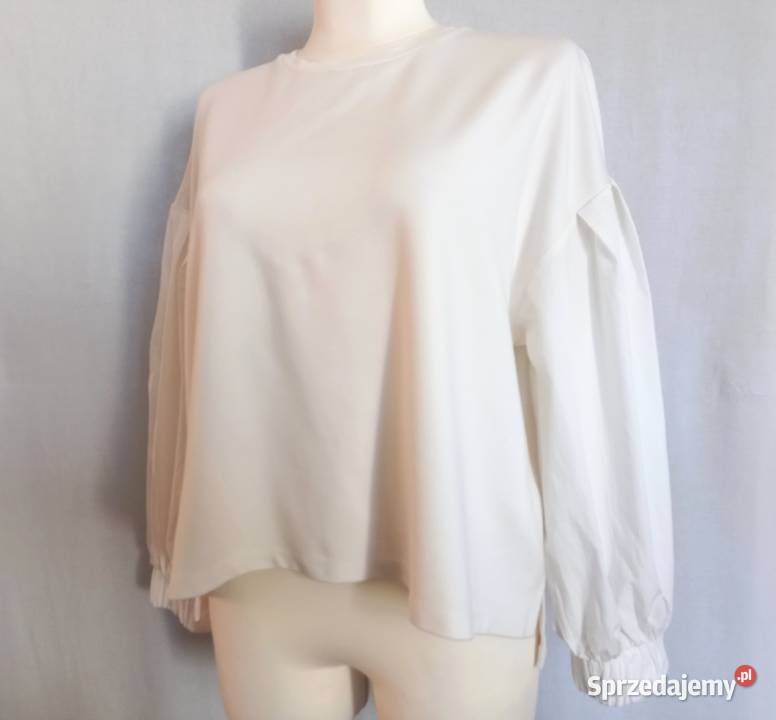Bluza kremowa Bluzka damska r XL4214 Bufiaste sprzedam