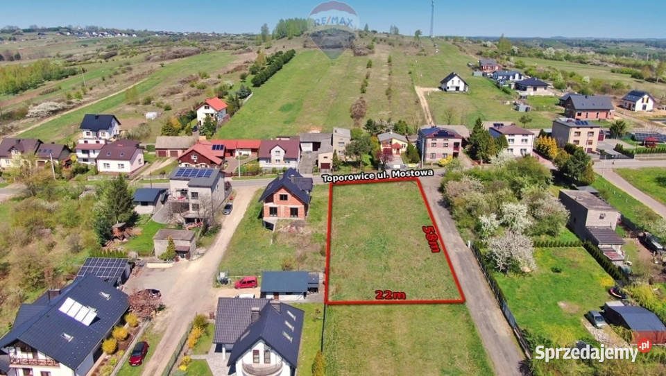 Działka budowlana 1296m2 Toporowice asfalt sprzedam