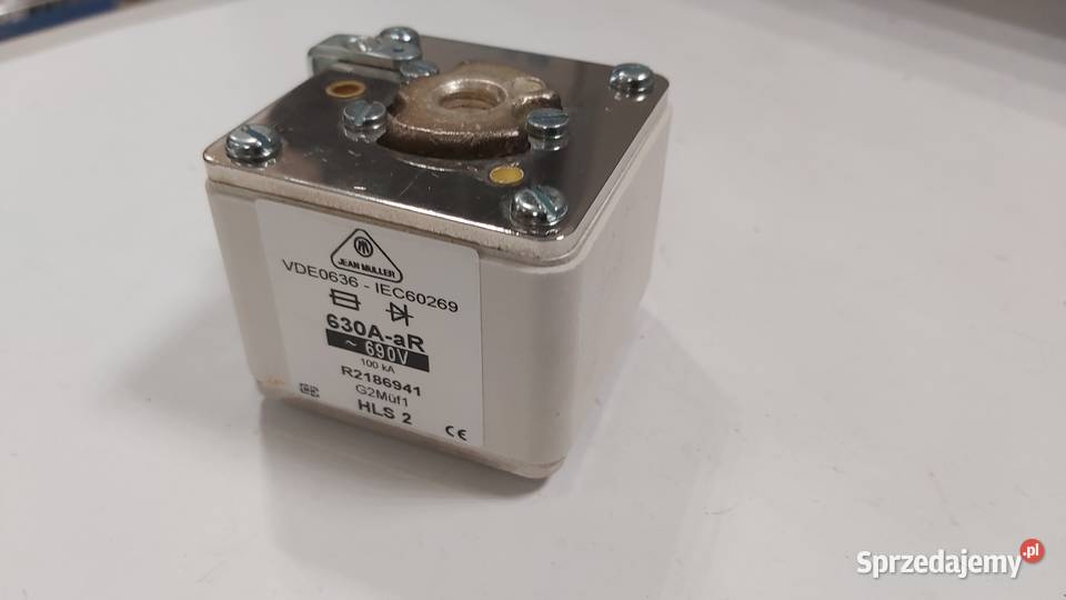 Bezpiecznik Jean Muller R2186941 630AaR Elektryka i akcesoria Wyszków sprzedam