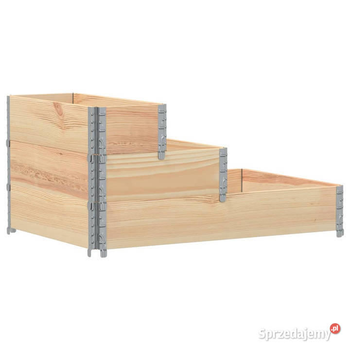 3poziomowa podwyższona donica 120x80 lite drewno