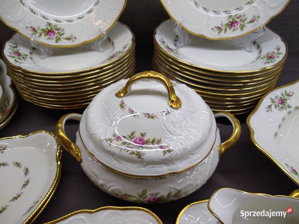 Serwis obiadowy Rosenthal Sanssouci Moosrose 12 Kalisz