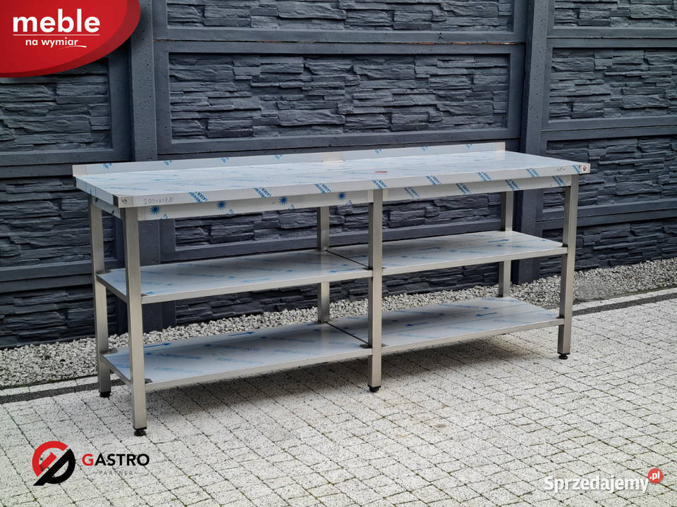 Stół gastronomiczny z 2 półkami wym 2000x600x850 Ostrów Wielkopolski sprzedam