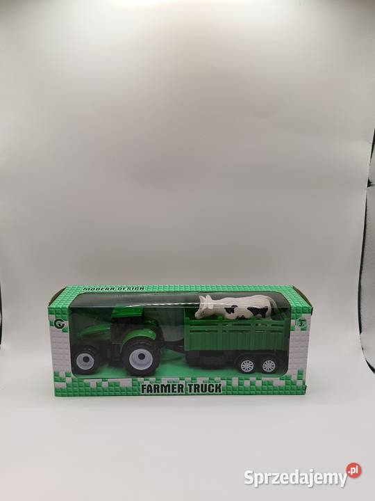 Traktor z przyczepą FARMER TRUCK figurka krowy 3 lata+ Gdynia