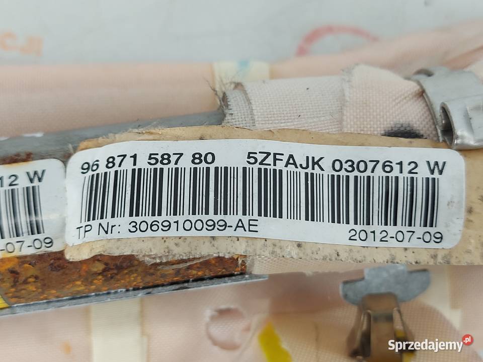 CITROEN DS4 12r kurtyna AIRBAG lewa 9687158780