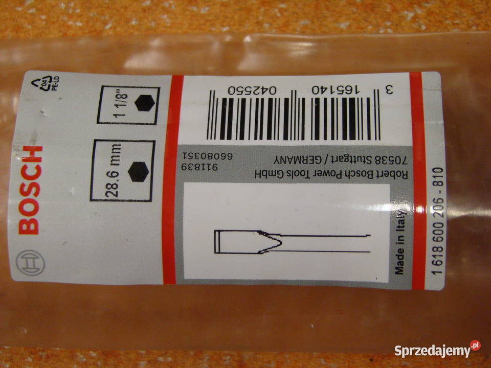 Dłuto HEX 28 mm BOSCH Płaskie 35520mm Ref 1 618 Dłuta śląskie Bielsko-Biała