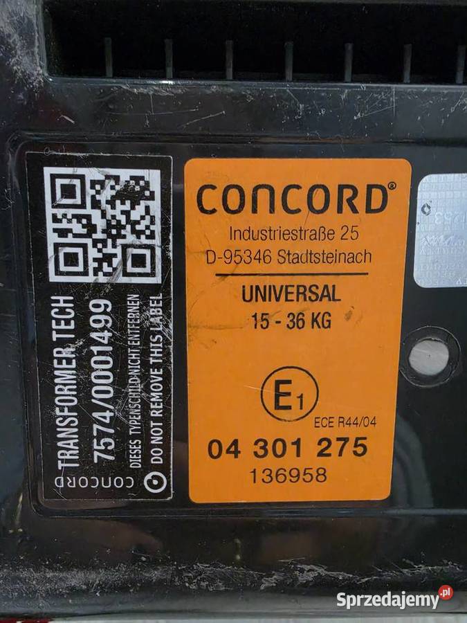 Fotelik samochodowy Concord Transformer Opole