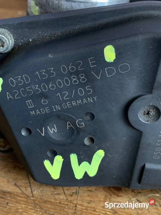 Przepustnica VW wiele modeli 03D133062E osobowe Margonin